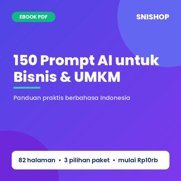 Cover 150 Prompt AI untuk Bisnis & UMKM