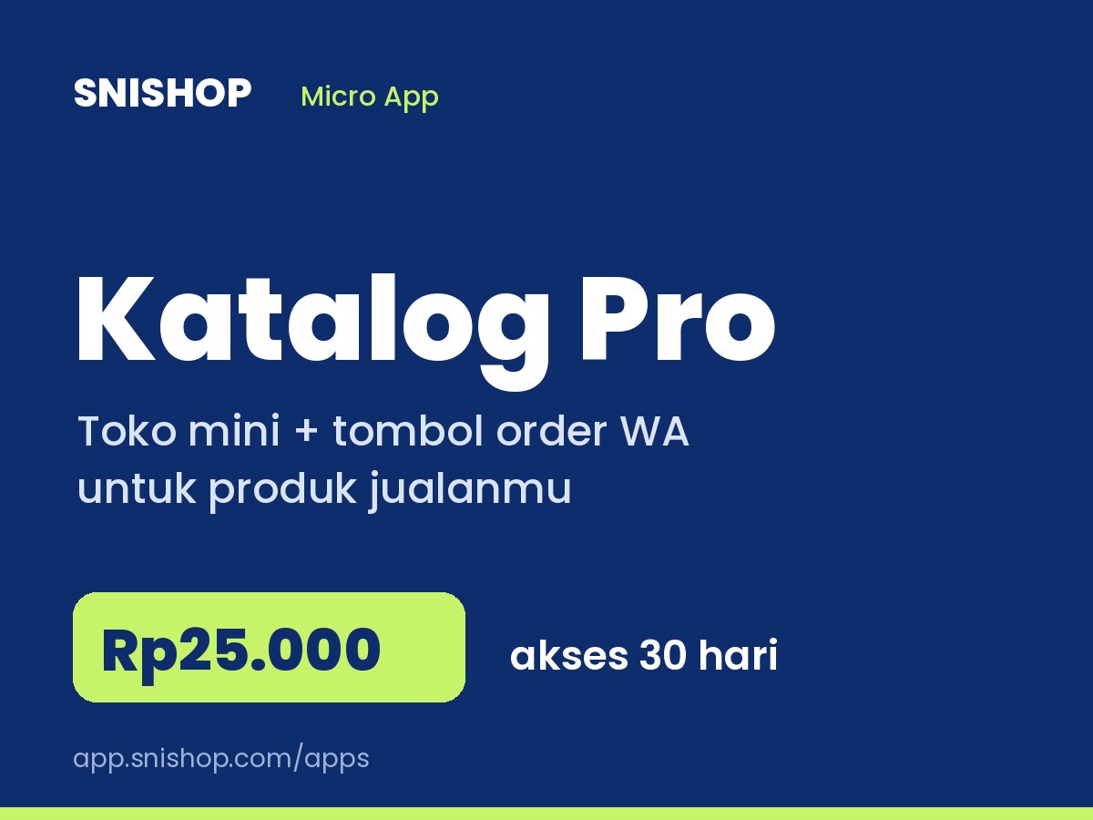 Micro App: Katalog Pro